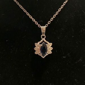 Blue topaz necklace